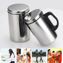 350ml Insulate Travel Mug Cocktail Tumbler Wine Cup Stainless Steel Mug Lid
