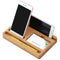 4 In1 Bamboo Desktop Organizer Stand For Mobile Phone, Ipad, Pen, Card