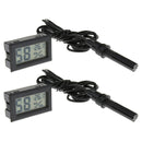 2pcs Lizard Amphibian Terrarium Temperature Humidity Meter Thermo-Hygrometer