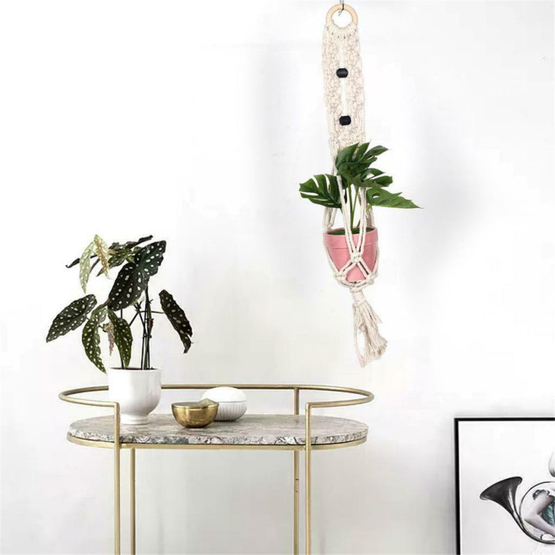 Hanging Plant Flower Basket Knitted Rope for Home Garden Decoration Hanger Rope