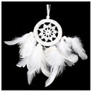 White Feather Dream Catcher Bead Hanging Decor Ornament for Car or Home dec H6F4