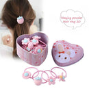 20pcs Cartoon Cute Elastic Hair Bands Kids Girls Rubber Bands (Pink) A