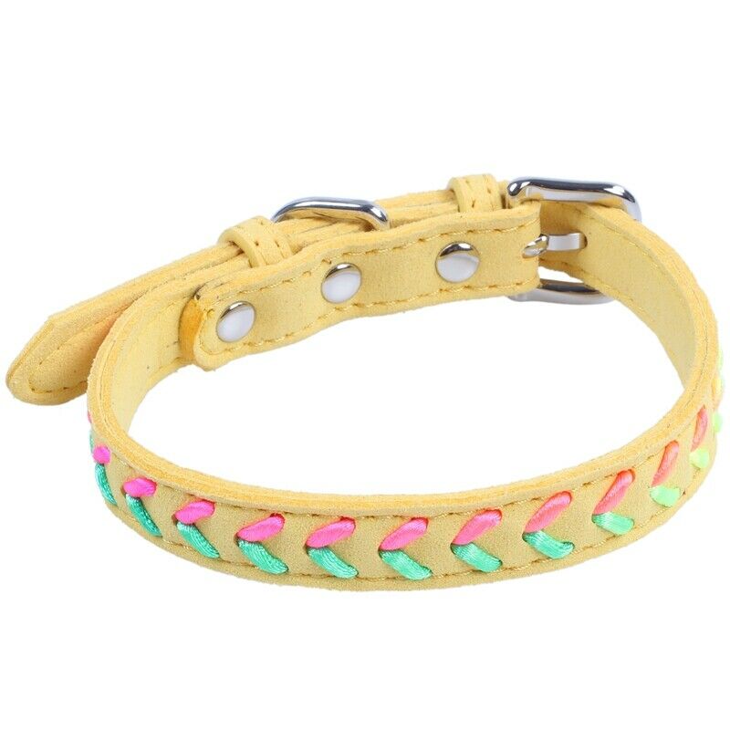 Braided Cool Stylish Braided Soft Padded Pet Collar Fits Small Medium