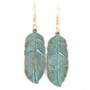 Retro Alloy Leaves Pendant Earrings Eardrop Earbob Jewelry Gift Newest M&E
