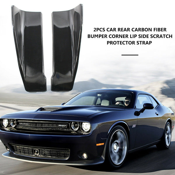 2pcs Universal Car Rear Bumper Lip Splitters Spoiler Apron Corner Protector