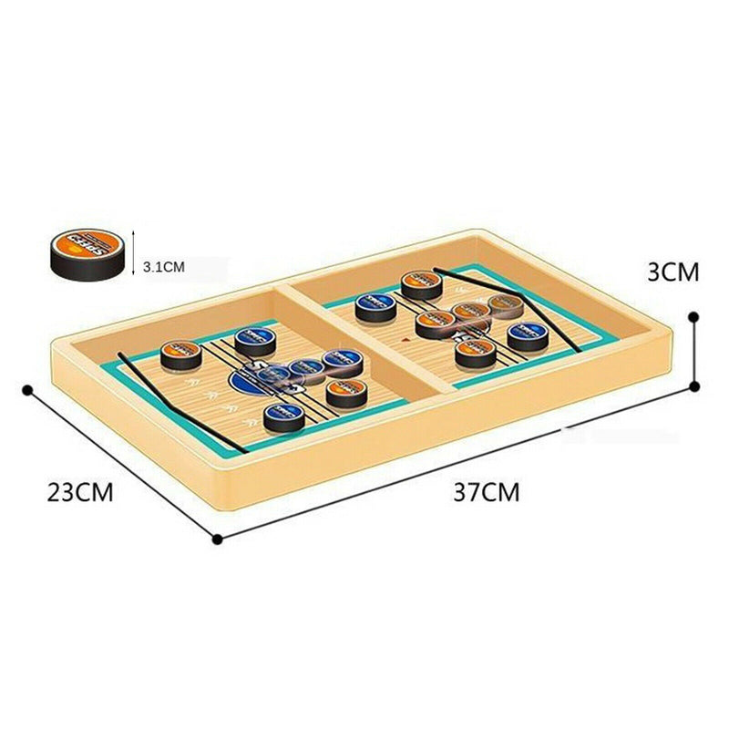 Wooden Fast Sling Puck Game Winner Chess Toys Desktop Battle for Kids Adults