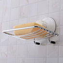 Draining Soap Holder Multifunction Wall Mounted Strong Sucker Bathroom Tray