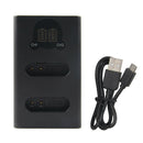 1Pcs Camera Dual Battery Charger&1Pcs USB Cable for ENEL23(Micro USB+Type C)