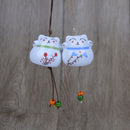 Ceramic Windchimes Lucky Cat Pendant Wind Chimes Car Ornament Home Dec3C