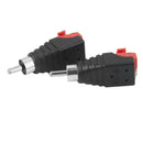 10x Speaker Wire Cable to Audio Male RCA Connector Adapter