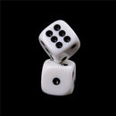 10X 16Mm White Acrylic Six Sided Round Corner Opaque Dice OZ
