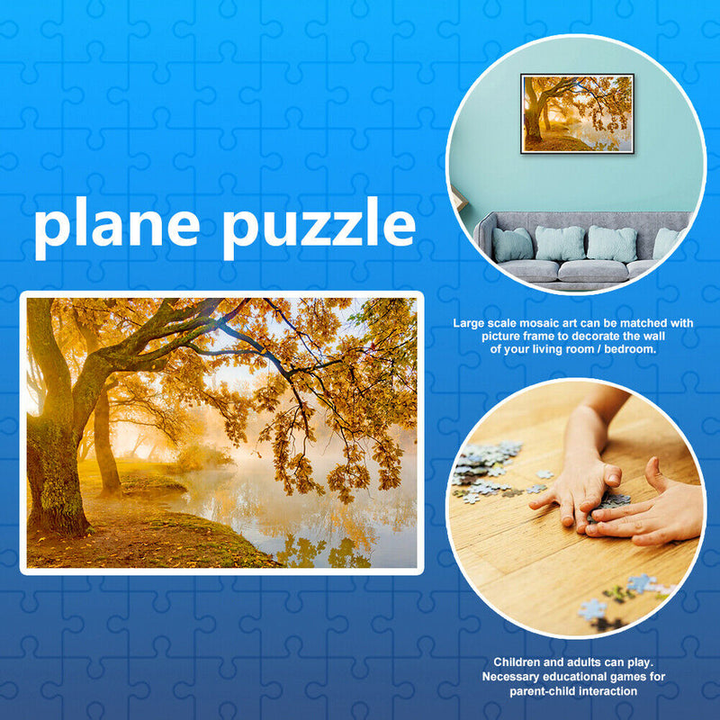 1000pcs DIY Paper Puzzle Autumn by River Jigsaw Adults Kids Assembling Toys