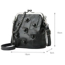 Mini Chain Sheepskin Women Shoulder Bags Solid Rivet Tassel Crossbody Bags  E1Z3
