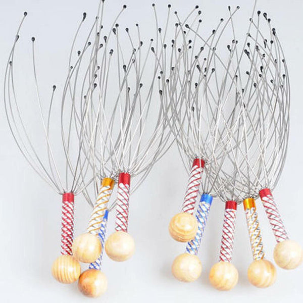 Stainless Steel Head Neck Scalp Scratch Massager Manual Massage Stress Release M