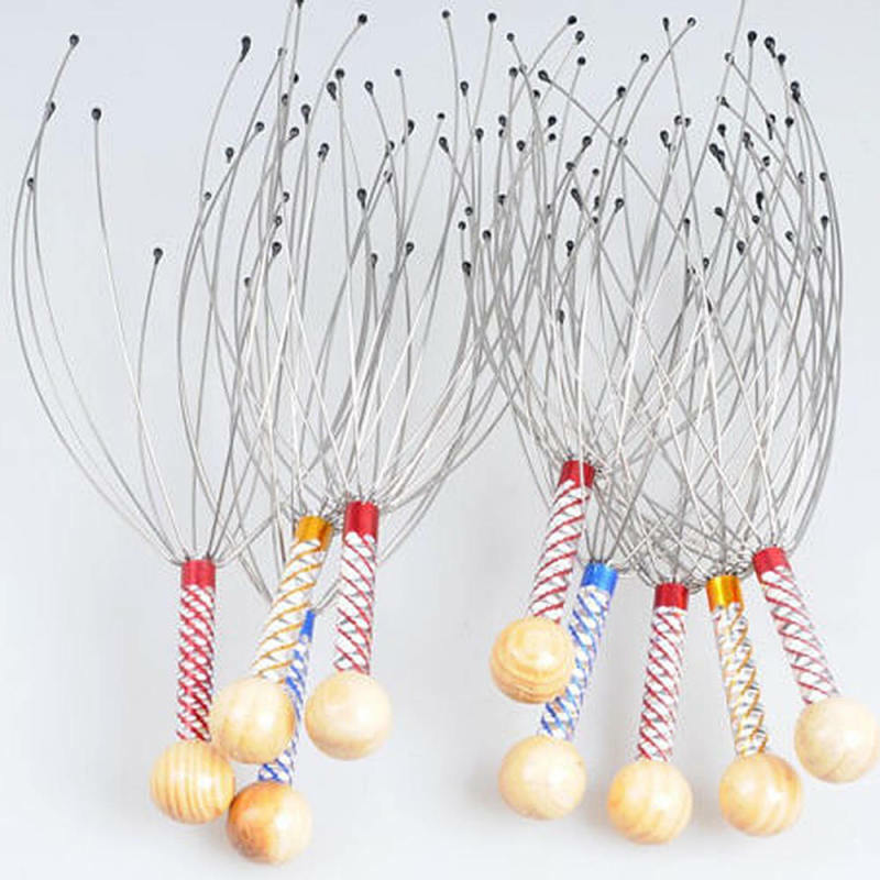 Stainless Steel Head Neck Scalp Scratch Massager Manual Massage Stress Release M