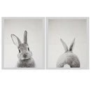 2-Pack Art Oil Painting Print Canvas Picture Rabbit Home Wall Decor 30x40cm