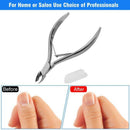 Professional Stainless Steel Cuticle Trimmer - Nail Nipper With Double Spri A4O4