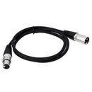 3-pin XLR Plug To Socket MIC Shielded Cable Microphone Audio Cord 1m
