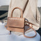 Women Leather Mini Shoulder Handbags Flap Messenger Crossbody Bags (Pink) A