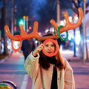 Inflatable Reindeer Antler Hat Toss Rings Xmas Gift Holiday Party Game Moos W7A5