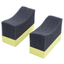 2pcs UShape Car Tire Waxing Polishing Compound Washing Sponge Cleaning