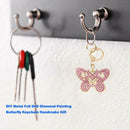 3pcs DIY Metal Full Special Shape Drill Diamond Painting Butterfly Keychain