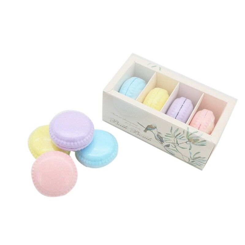 Bathing Bombs Macaron Cake Essential Oil Bubble Bath Salt Ball Aromatherapy B6G6