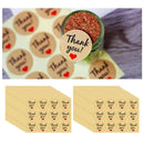 600 Thank You Sealing Stickers Adhesive Envelope Gift Round Kraft Paper Labels