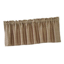 One Set Brown Rod Pocket Short Tier Curtains Panels Half Drapes for Bathroom