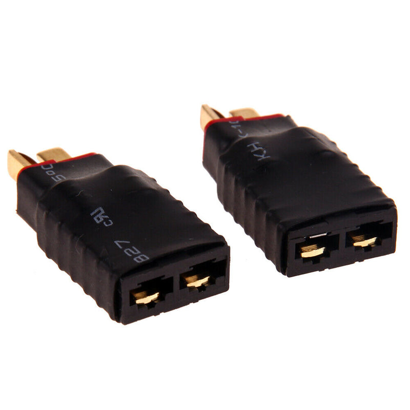 Wireless 2pcs Female for Traxxas to T-Plug Deans Style Connector Battery Adapter