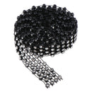 1 yd Black Rhinestone Beaded Ribbon Chain Trim Embellishment DIY Crafts 17mm