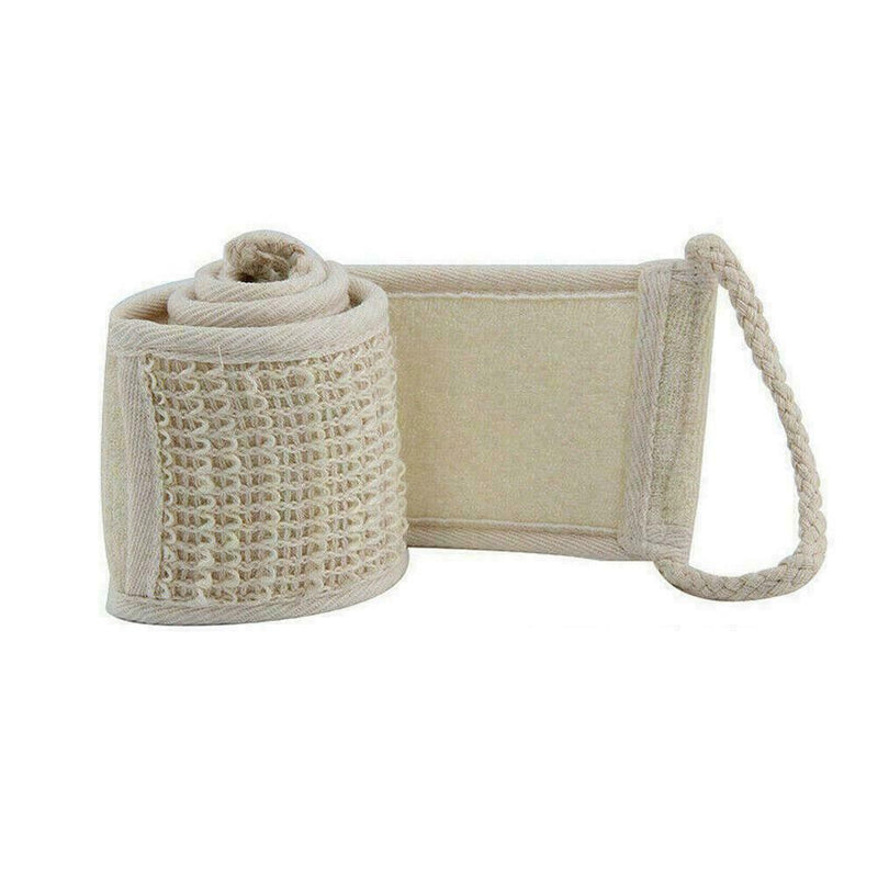 Exfoliating Bath Scrubber Strap Shower Back Loofah Brush Spa Sponge Scrubs P5V4