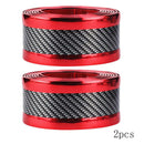 2x 2.5M*5cm Car Door Sill Scuff Pedal Protector Strips Red Sides Carbon Fiber