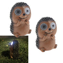 2xBright Eye Solar Power LED Pet Animal Garden Ornaments Gift Decor-Hedgehog