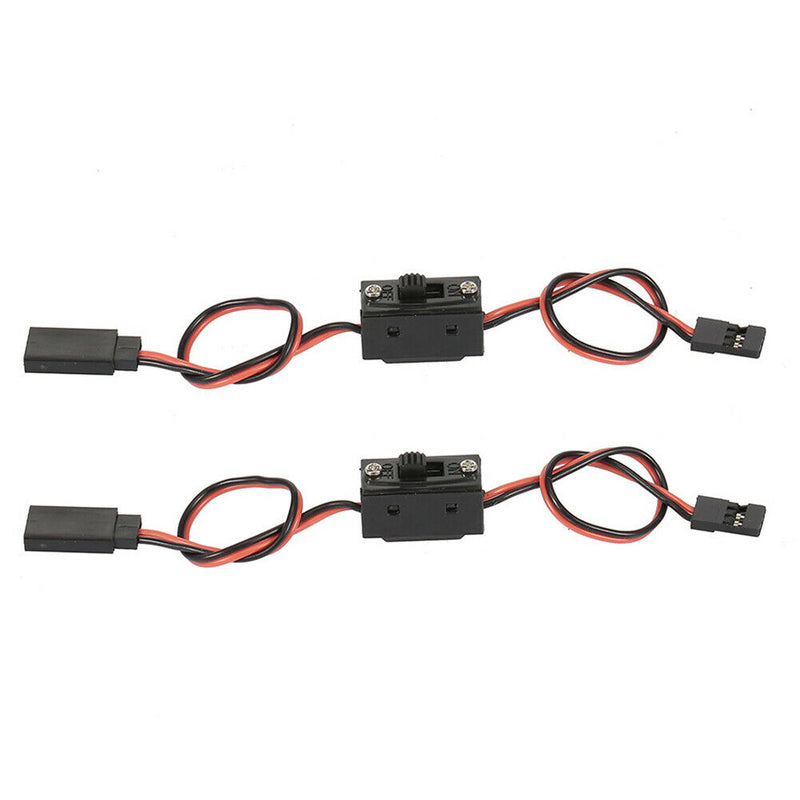 2pcs Receiver Extra Channel Extended Cable with Power Switch for RC Cars