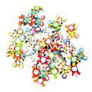 50pcs Wooden Mouse Buttons Colorful 2 Holes Buttons for Sewing Scrapbooking