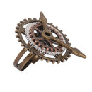 2Pcs Steampunk Gears Finger Ring Clockwork Ring band Adjustable Jewelry for