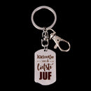 Engraved Liefste Juf Keychain 2019 Pendant Keyring Jewelry for Teacher 3C