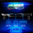 LED Laptop Cooling Pad 12-17'' 4-Fan Notebook Cooler Radiator Stand Tilt