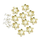 10Pcs Flower Rivet Stud Screw for Wallet Coat Jeans Bags Accessories