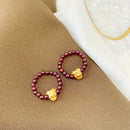 2021 New Year Finger Ring Adorable Cattle Red Garnet Rope Ring Jewelry Gift