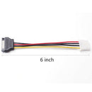 SATA Power Female to Molex Male Adapter Converter Cable, 6-Inch JR