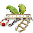 1PC Parrot Toys Parrot Climbing Net Hanging Ladder Bridge Macaw Cage Chew D I2D4