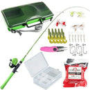 Kids Fishing Pole Tackle Box Child Fishing Rod and Reel Kit Lures Box Fishi