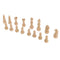 16pcs Plastic Chess Pieces - Pieces Only - No Board - 63mm King Beige