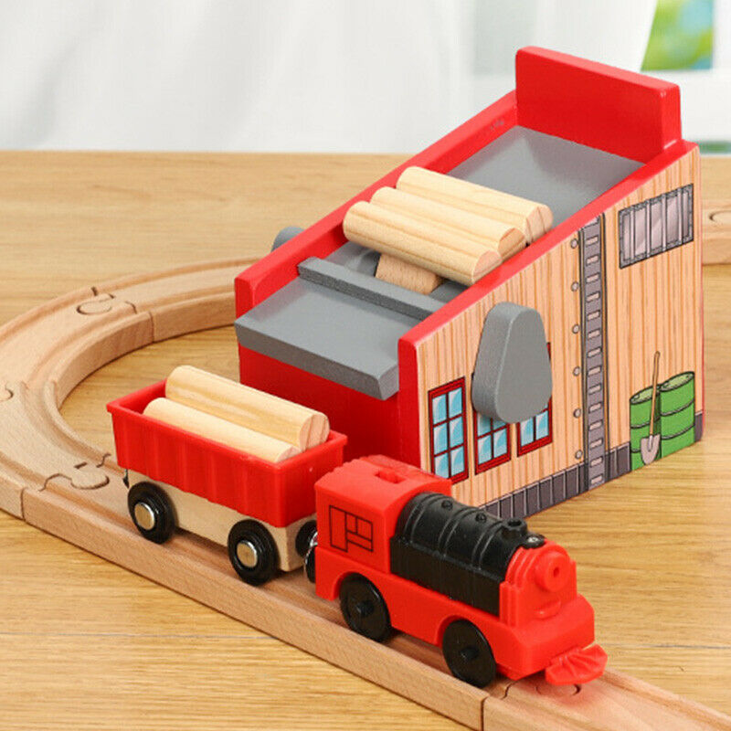 Friends Wooden Track Scene Accessories Lumber Yard Compatible with Rail Car X3C1