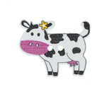50pcs wooden button cute cow pattern scrapbook craft buttons garment accessoryOZ