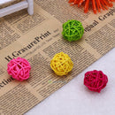 10Pcs Pet Parrot Rattan Hanging Ball Toys Bird Chewing Cage Active Decor Supply