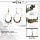 Bohemia Earrings For Women Ethnic Big Circle Round Rings Hollow Tassel Earr