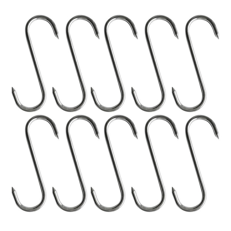 10 Pack of Stainless Steel Meat Hook / Utensil Pan Hanger Sausage Hanging